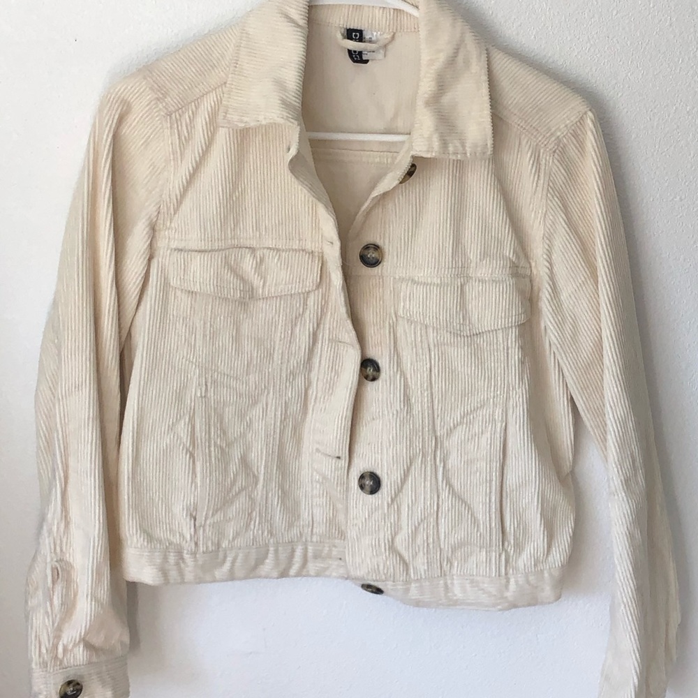 Corduroy cropped jacket